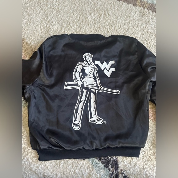 Victoria’s Secret PINK! West Virginia Mountaineers Button-Up Bomber Sport Jacket - Picture 10 of 13